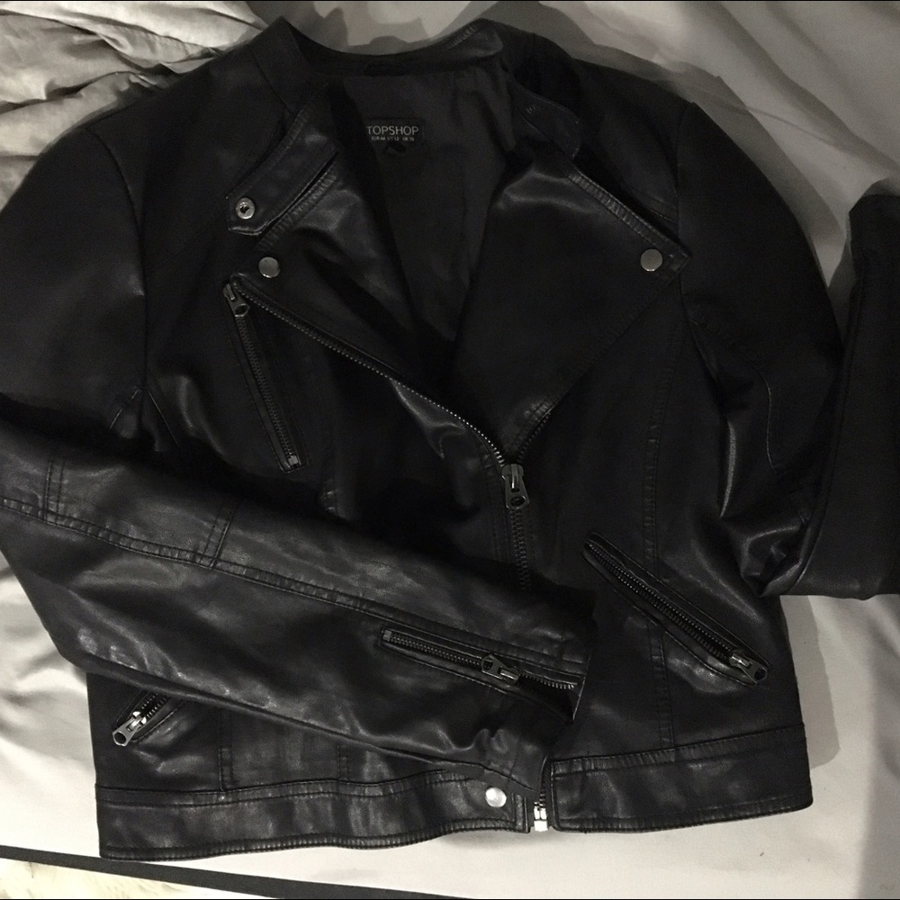 TOPSHOP Faux Leather Jacket