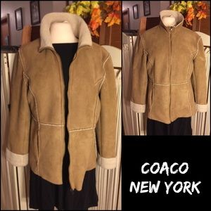 MEDIUM-COACO NEW YORK TAN/CREAM TRIM JACKET