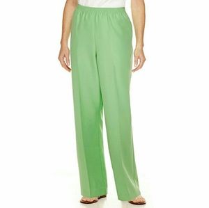 Alfred Dunner Green Pull-on Pants