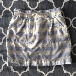 LOFT light blue striped skirt
