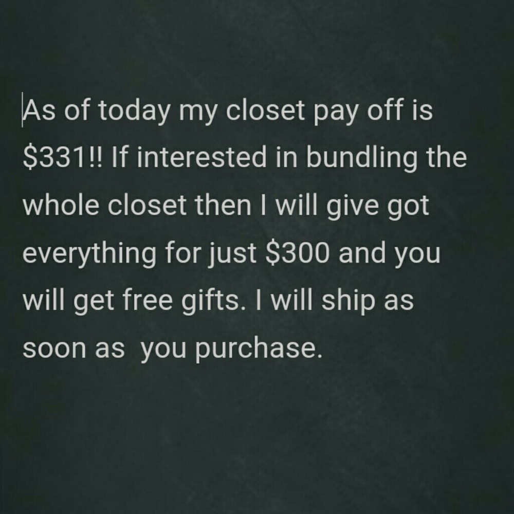 Closet pay off!!!