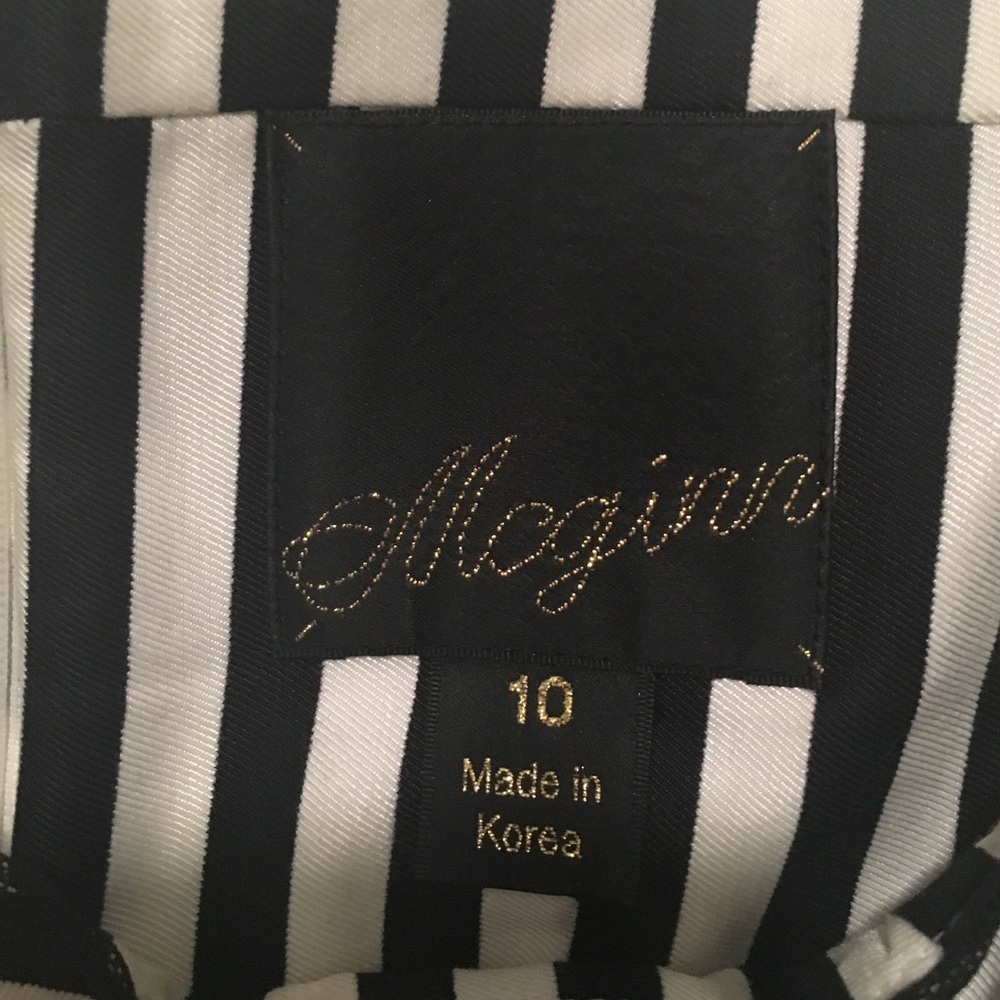 McGinn black & white strip dress - Picture 4 of 4