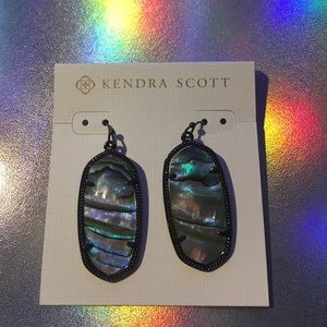 NWT Kendra Scott Elle Earrings in Abalone Shell