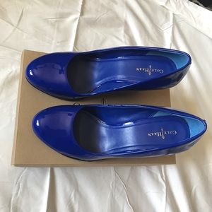 Brand New Cole Haan Royal Blue Wedges