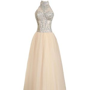Champagne prom dress