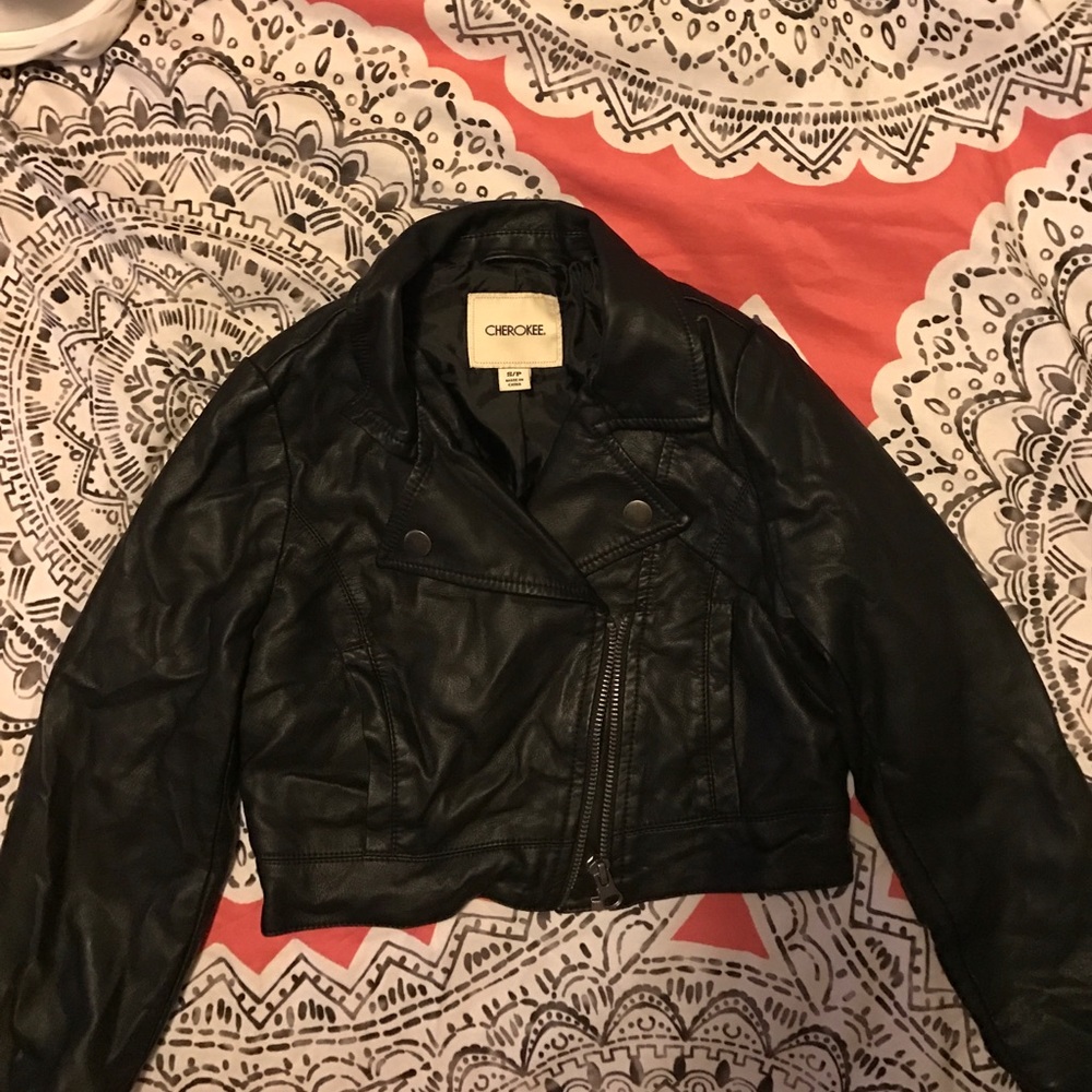 Girls fake leather jacket