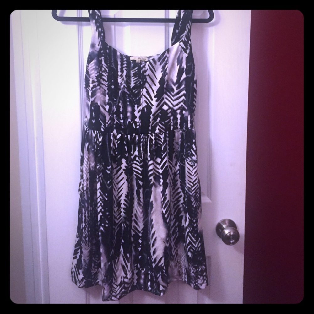 Black and white print dress