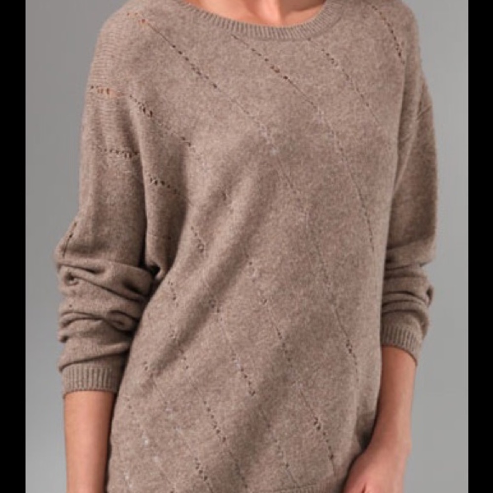 Vince side slit diagonal sweater -xs
