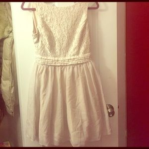 Cream colored formal dress