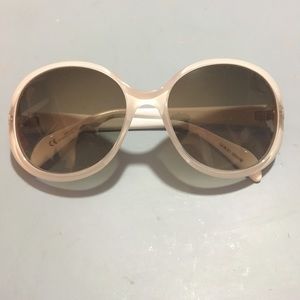 Giorgio Armani, white with silver sunglasses