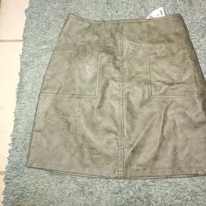 Olive green skirt