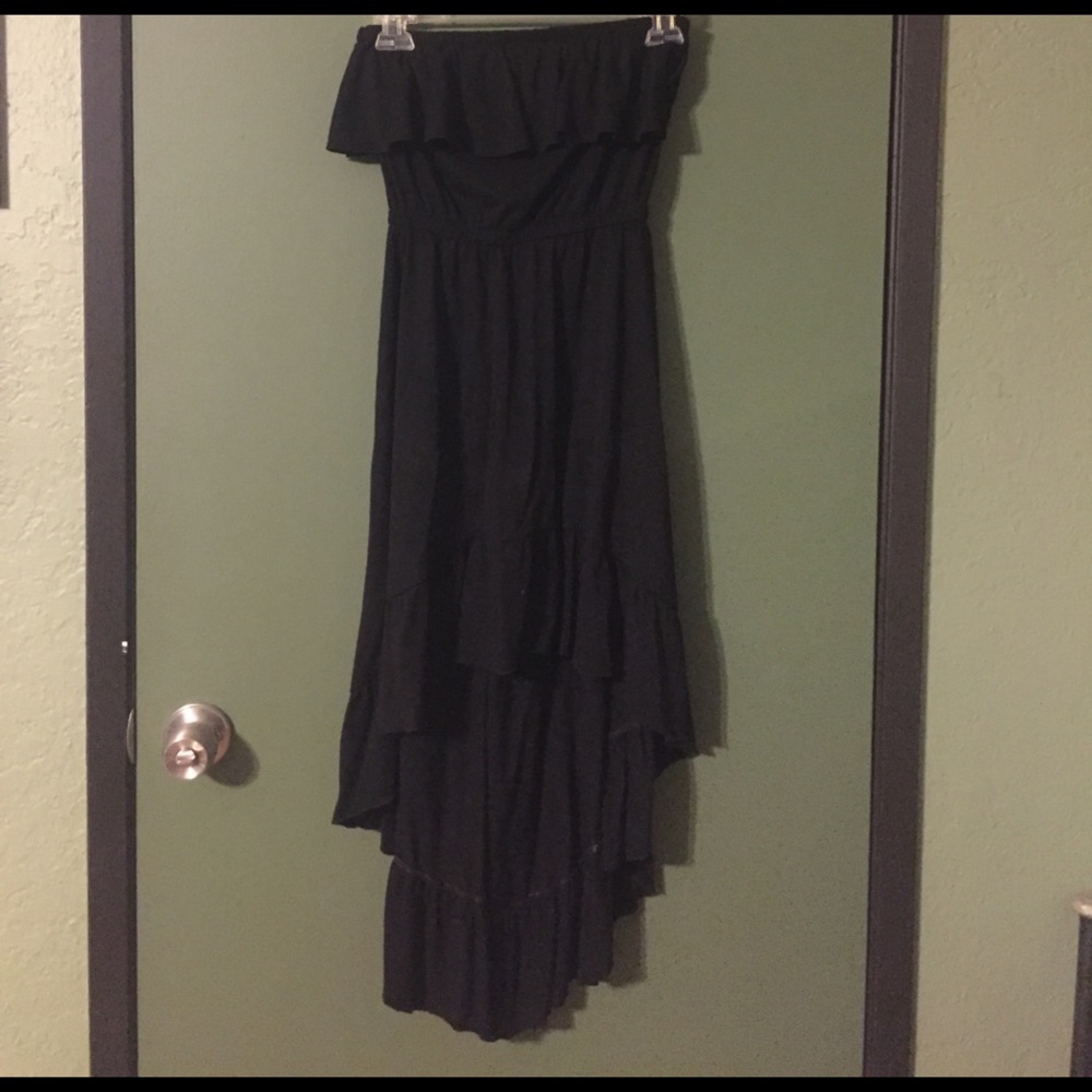 Black high low dress