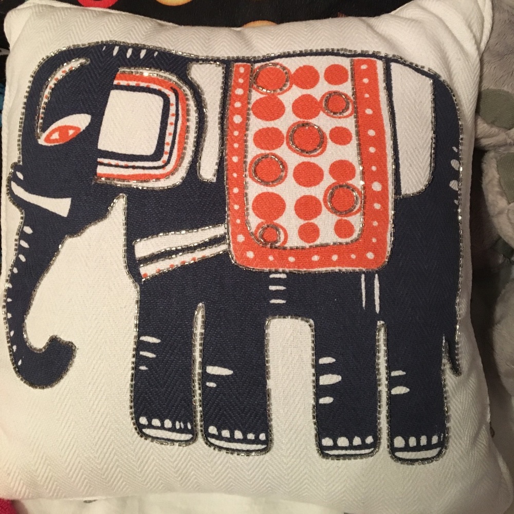 Decorative small white pillow