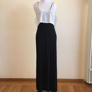 SALE! Black maxi dress with attached crop top