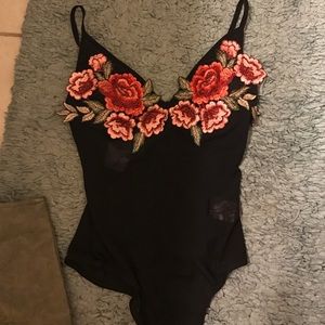 Rose mesh bodysuit
