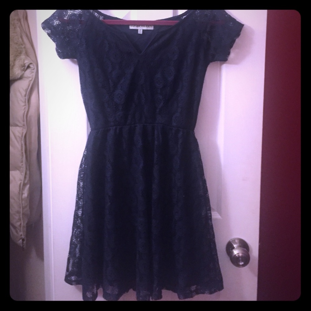 Blue shirt sleeve dress