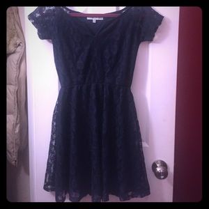 Blue shirt sleeve dress