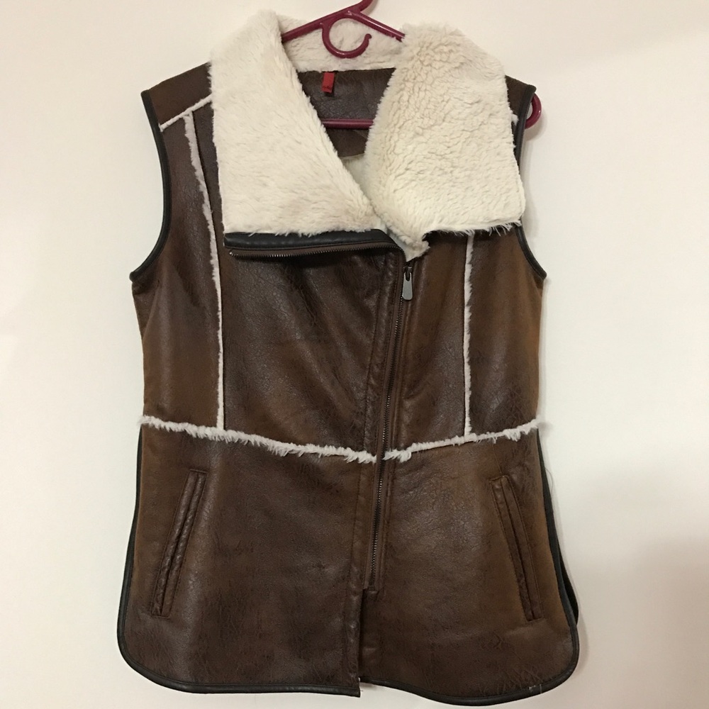 Faux Shearling-Suede vest