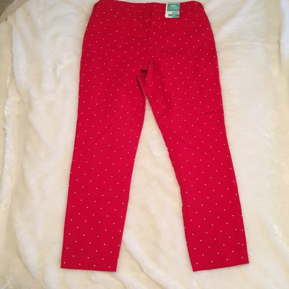 SOLD Red Polka Dot "The Pixie" Ankle Length Pants - Picture 3 of 5