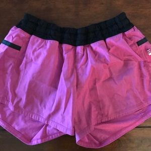 Hot pink shorts with liner