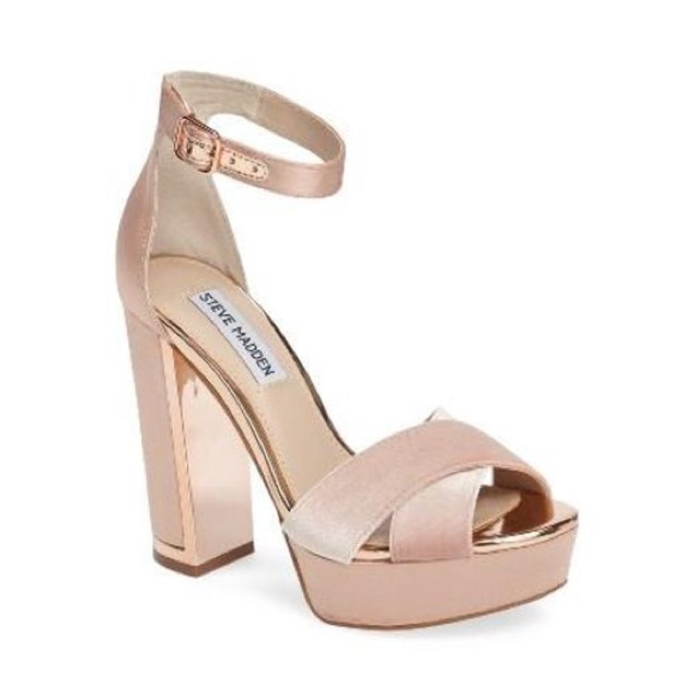 River satin platform heel size 6.5 NWT
