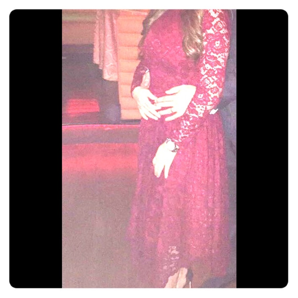 Badgley Mischka mid-length cocktail dress.