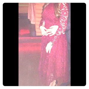 Badgley Mischka mid-length cocktail dress.