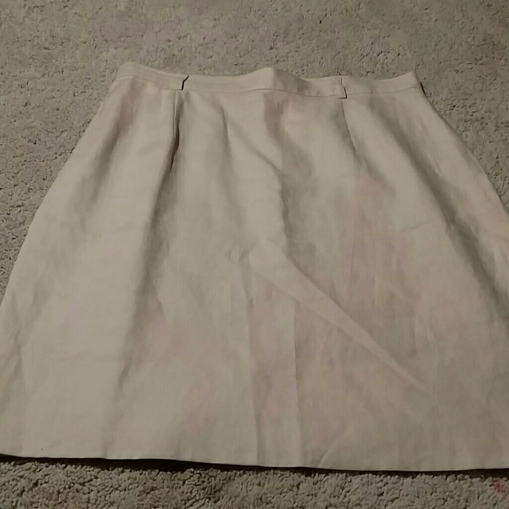 Linen cream skirt