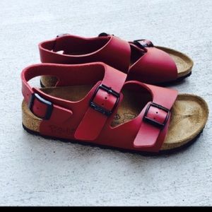 Red birkenstocks