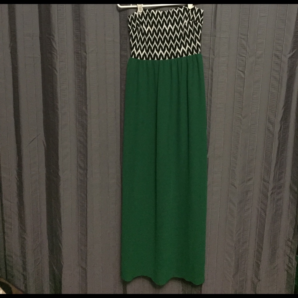 Strapless maxi dress