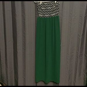 Strapless maxi dress