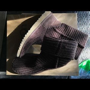 New Chocolate Brown Crotchet UGG