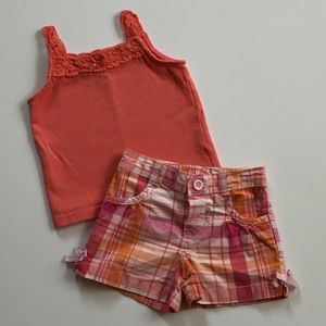 Crochet Tank And Plaid Shorts