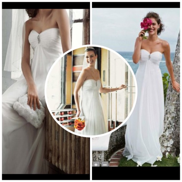 David's Bridal Dresses & Skirts - David's Bridals Galina Wedding Dress with Veil