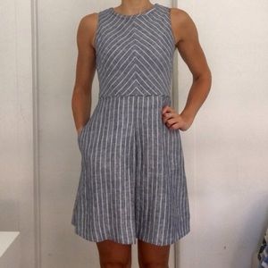 J. Crew Blue Linen Dress