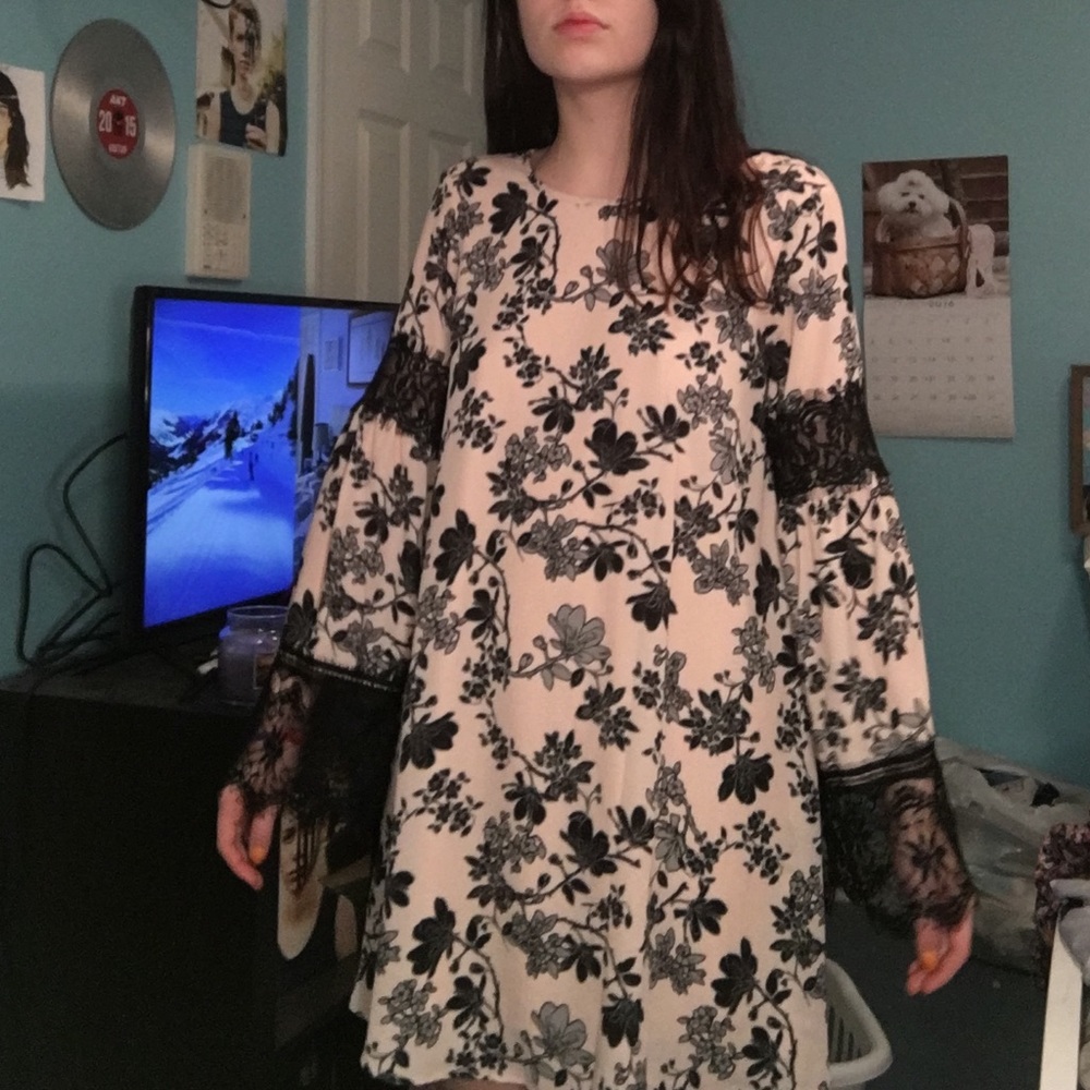 oversized floral dress