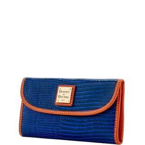 Lizard embossed clutch wallet 1 blue and 1 black