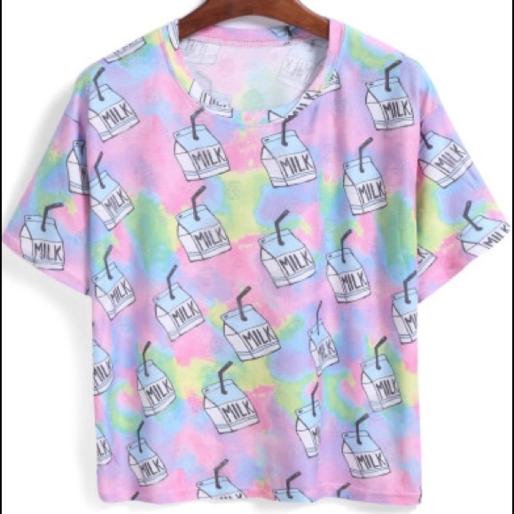 ❌SOLD ON Ⓜ️ERCARI❌Harajuku milk tee 🍼🍭