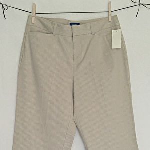 NWT Pinstripe Khaki Ideal Fit Slacks