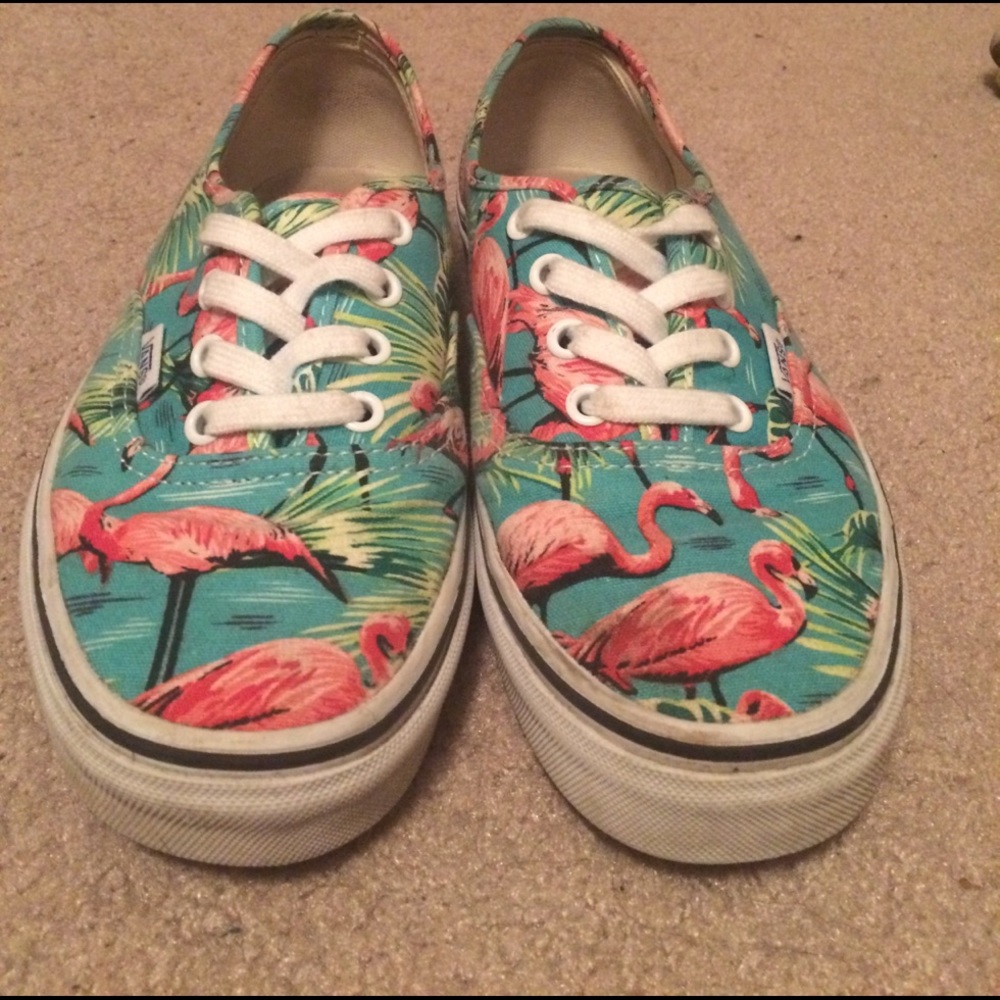 Flamingo print Vans
