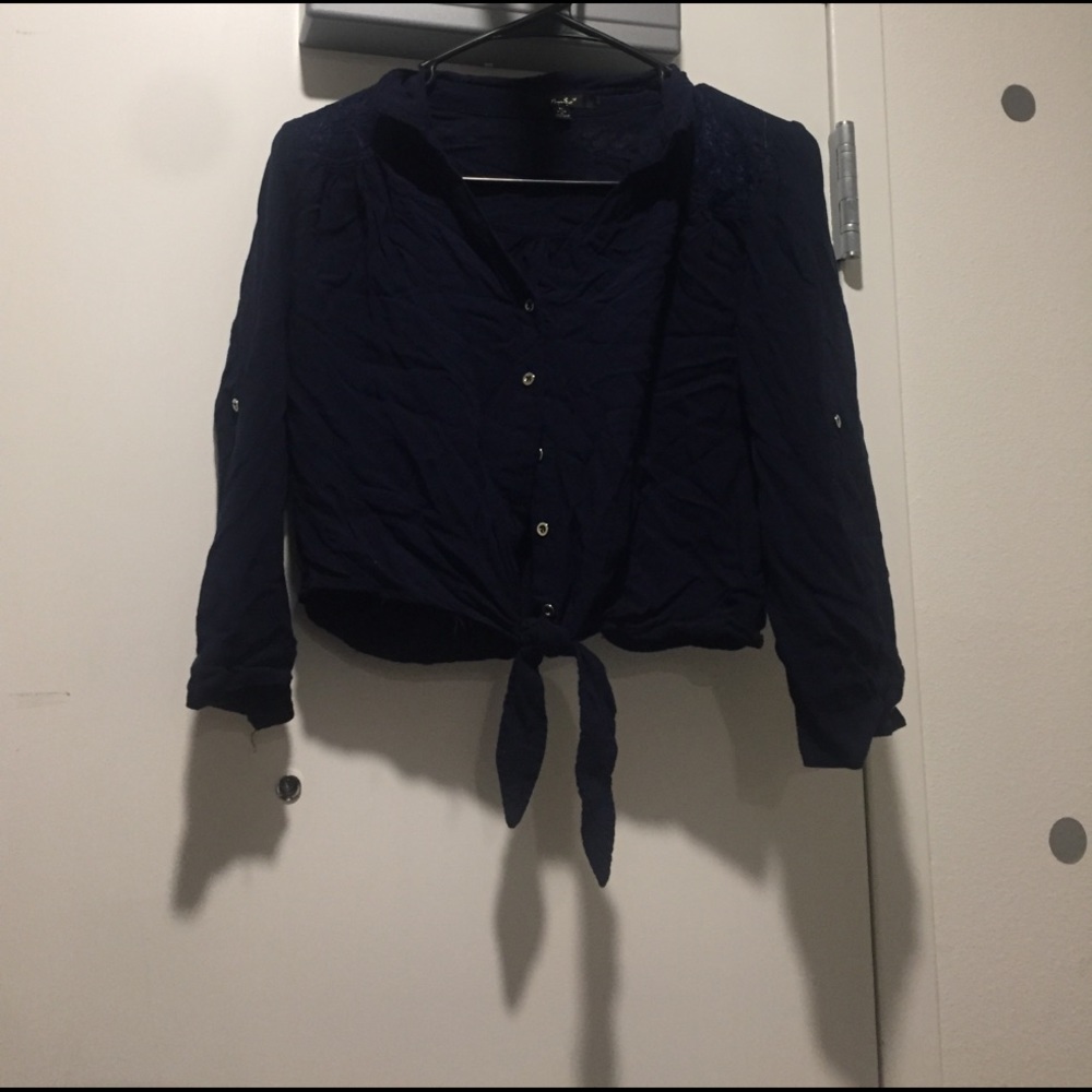 Crop top navy blue
