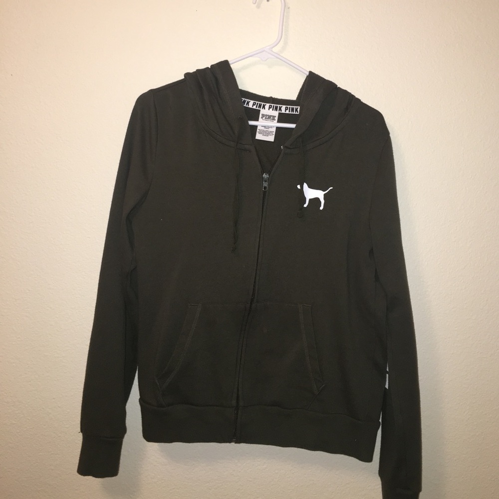 Army Green Zip Up