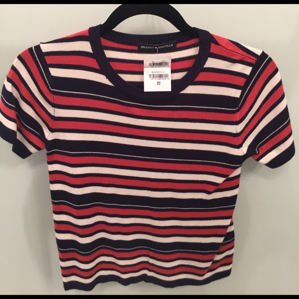 brandy melville striped shirt NWT