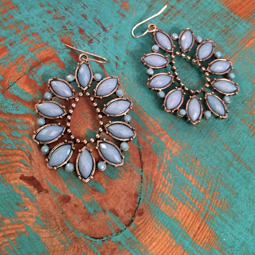 Flower medallion earrings