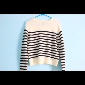 Black and white striped sweater