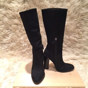 Boutique 9 by Nine West Black Suede Mid-Calf Boot