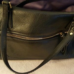 Black leather purse