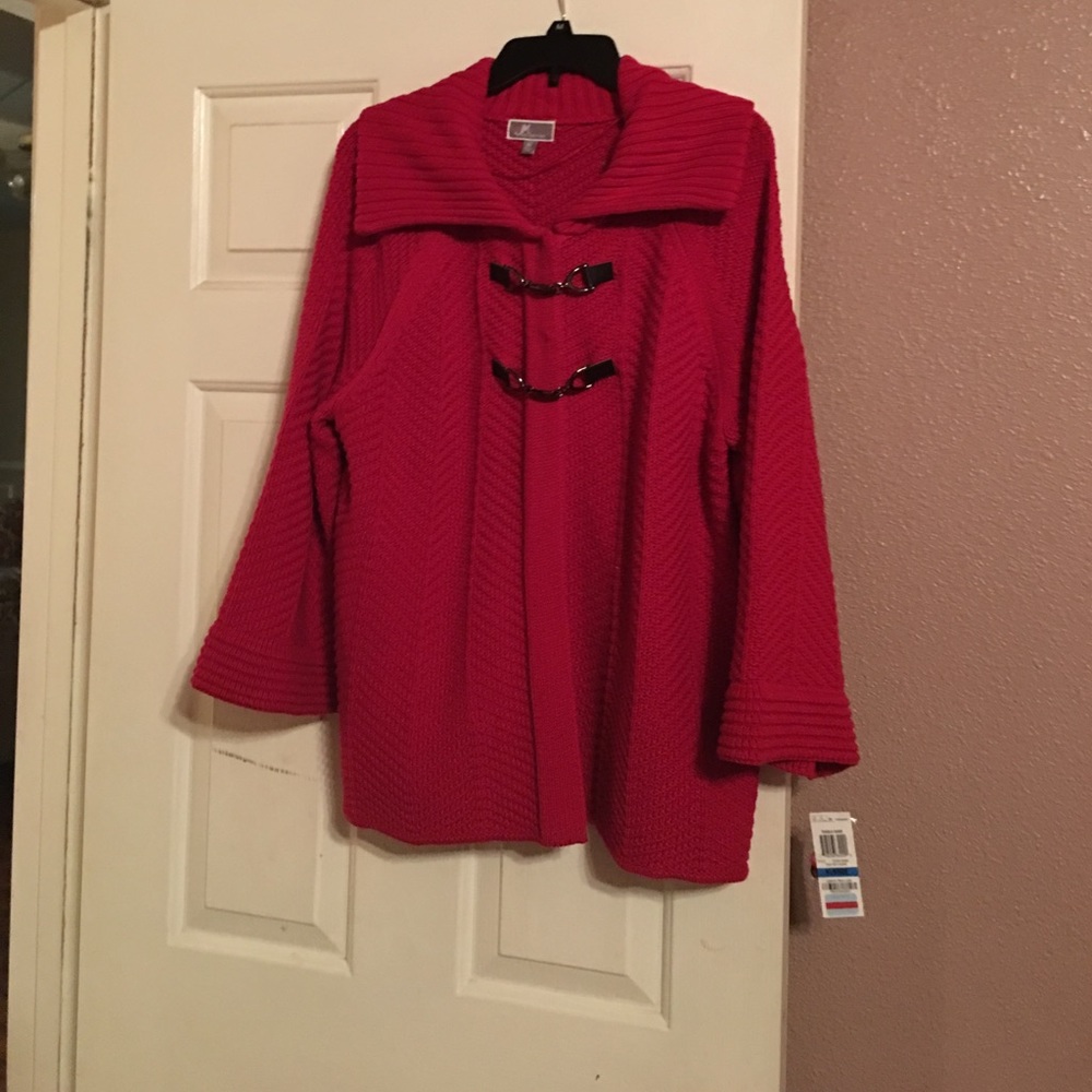 Gorgeous red smock sweater
