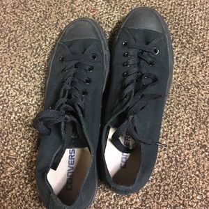 Gently used all black converse