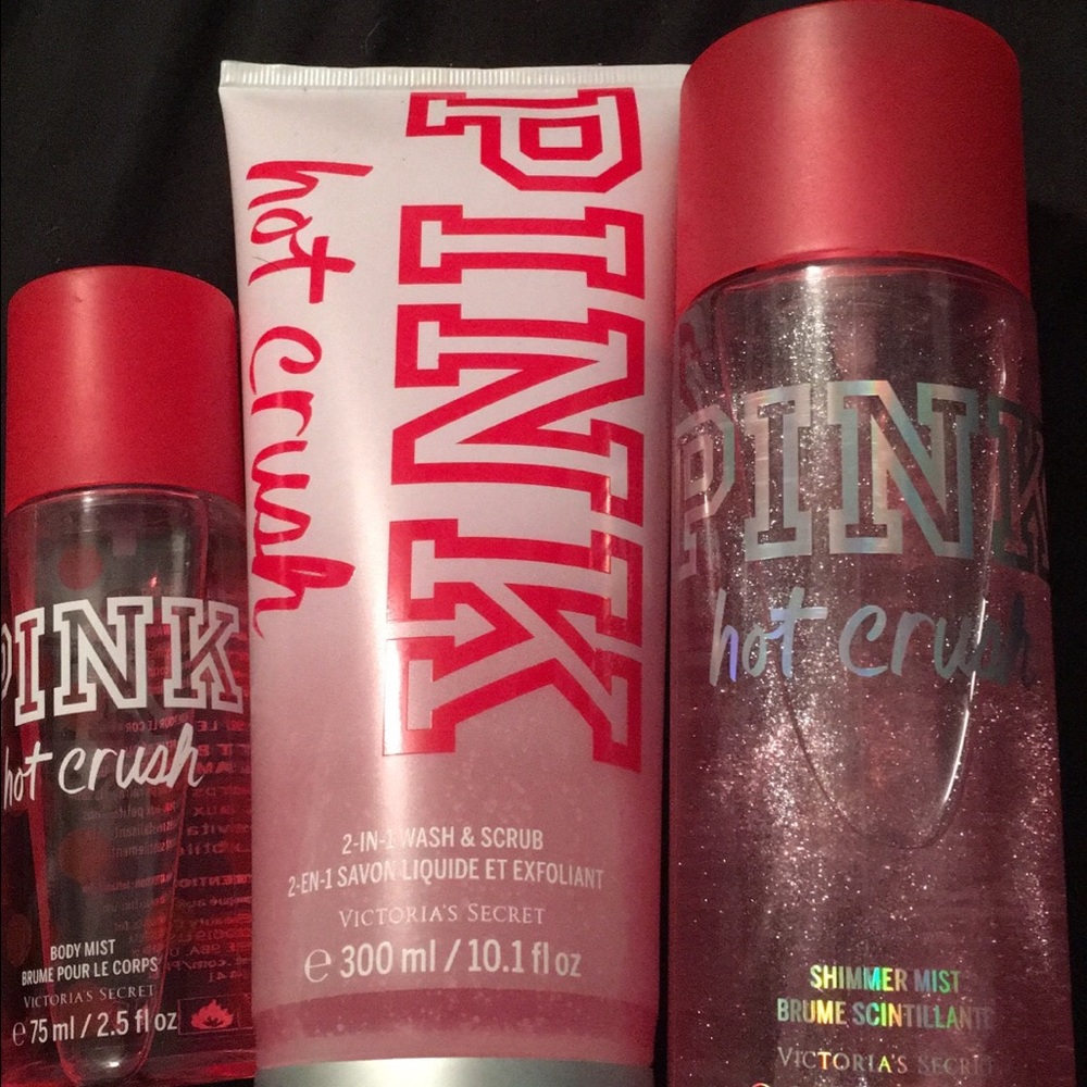 Victoria Secret Pink body mist and scrub